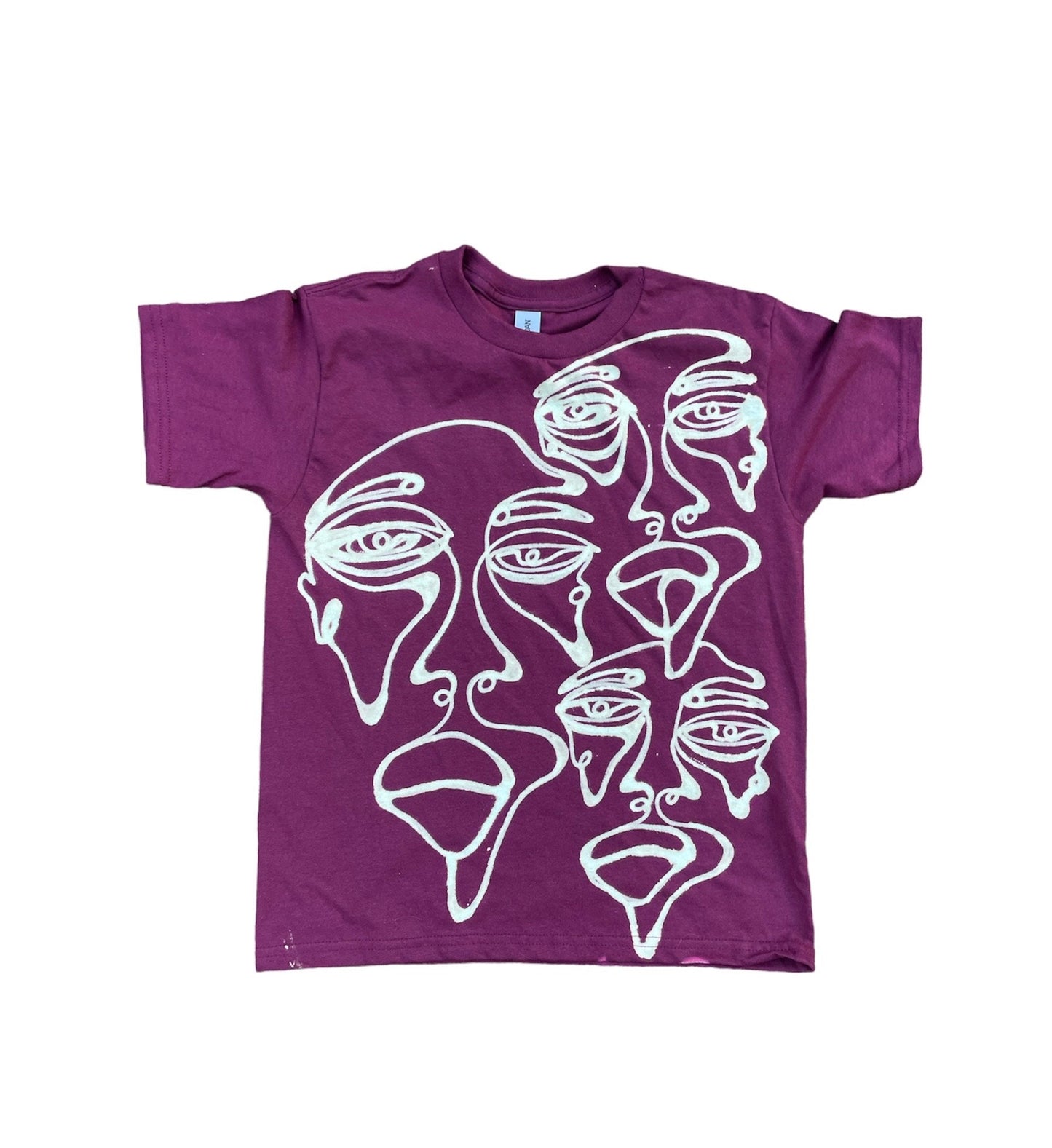 One line faces baby tee