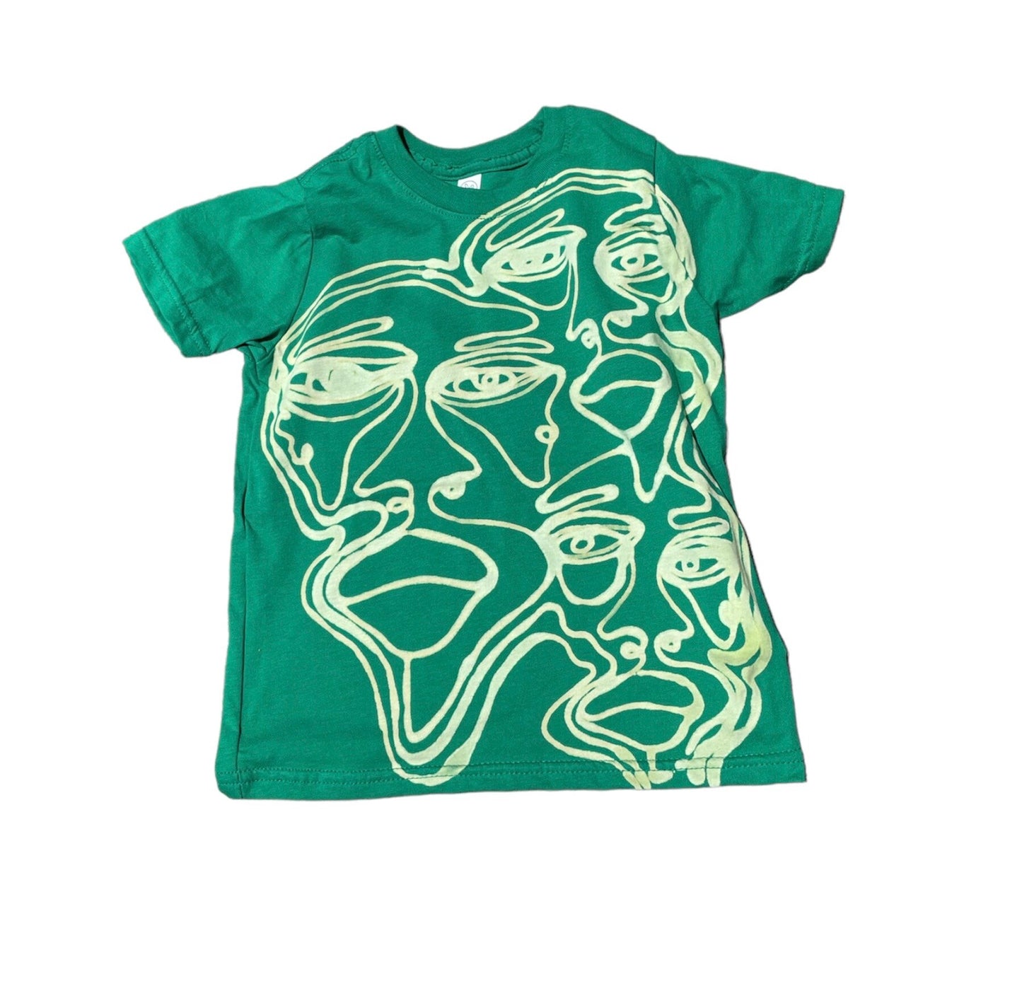 One line faces baby tee