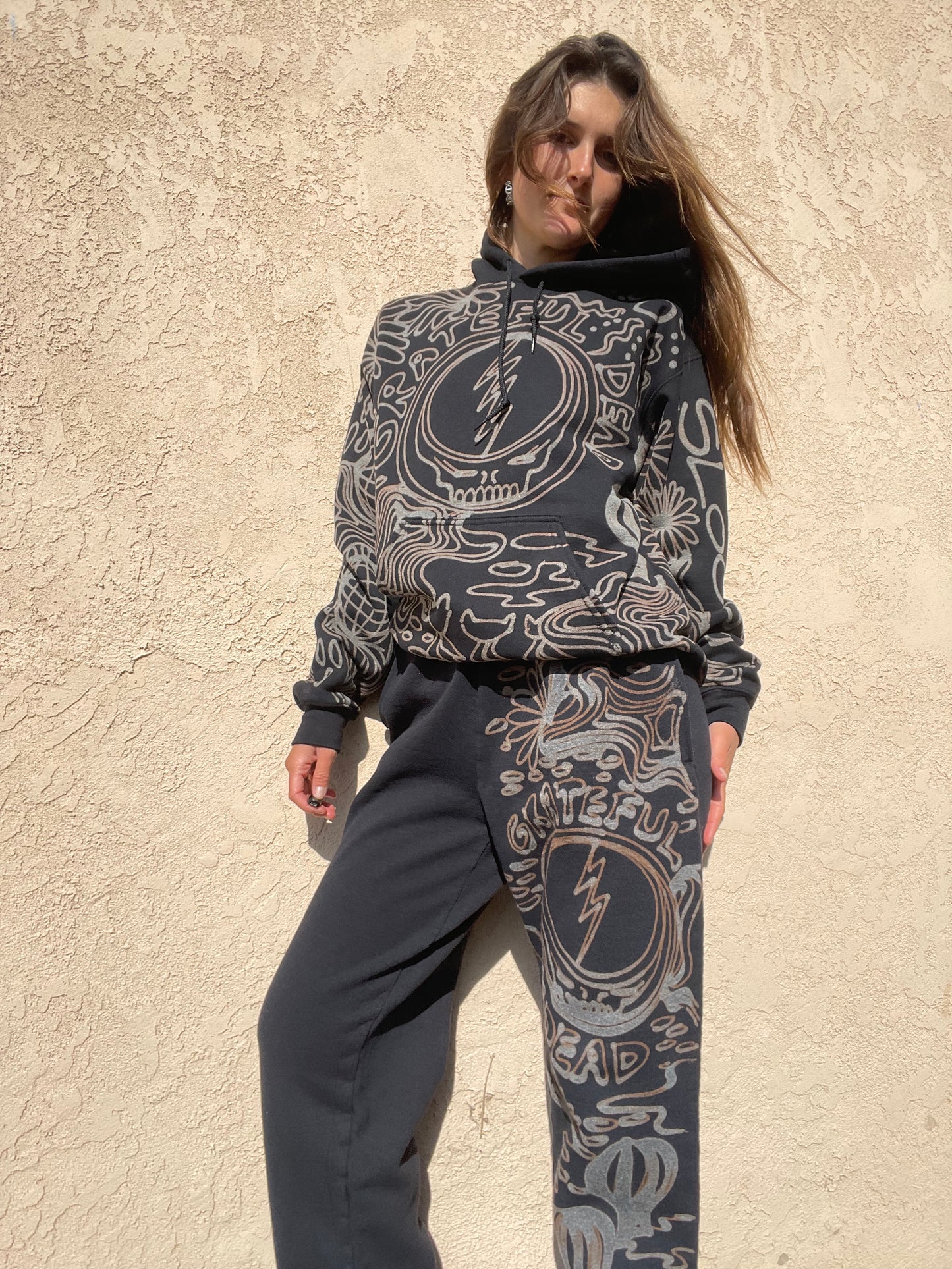 .Grateful Dead hoodie sweatsuit