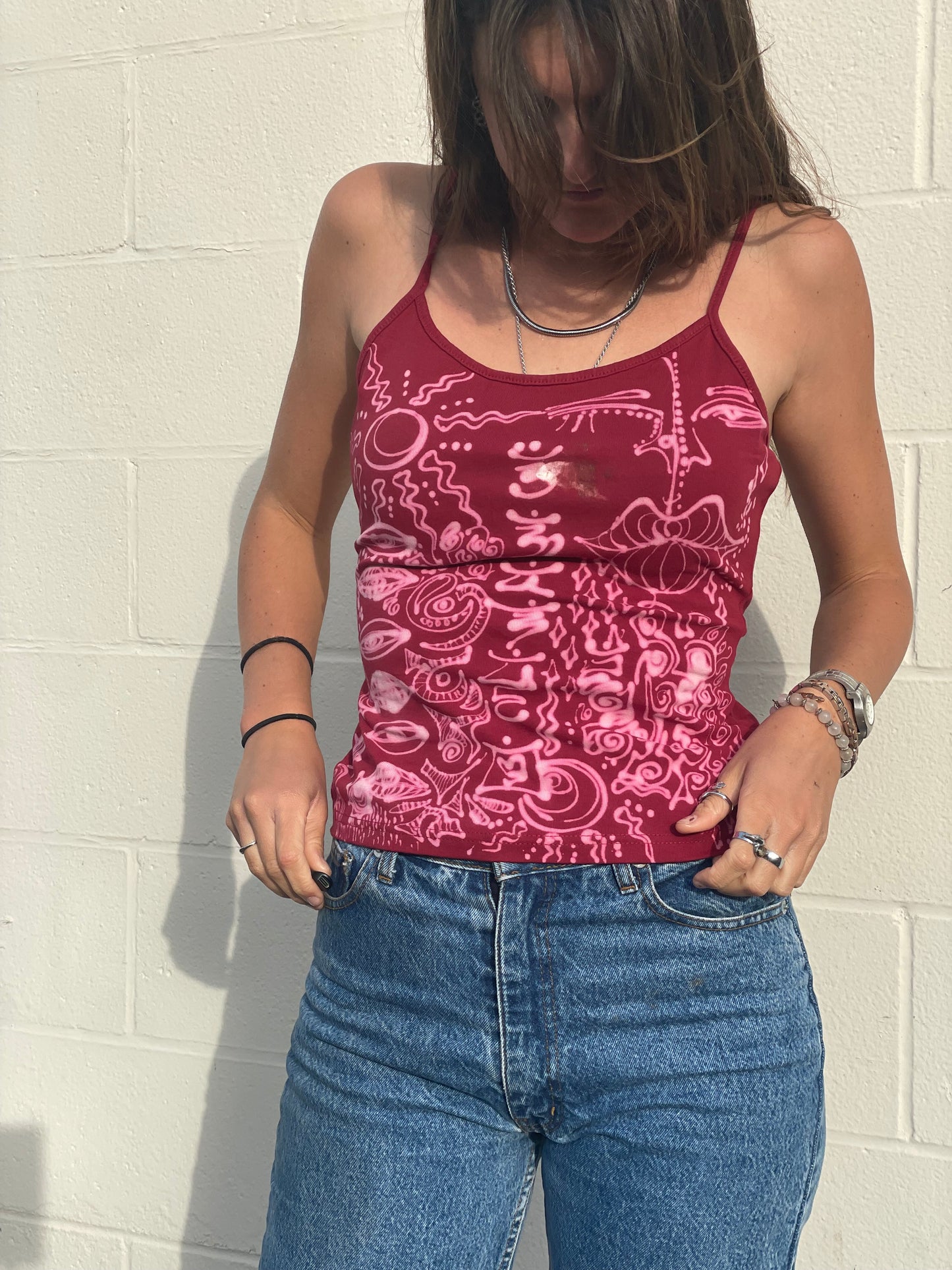 .Sun yogi mandala abstract tank