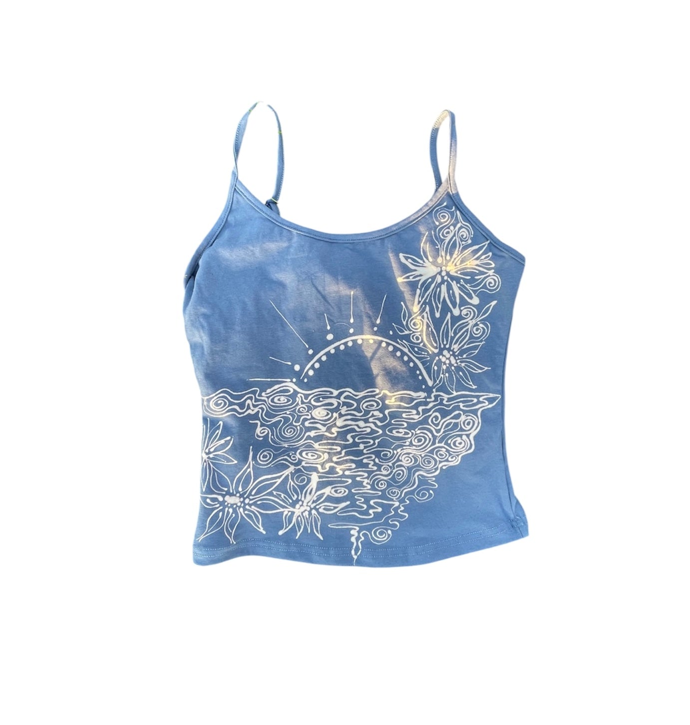 () .Tropical sunset flower tank