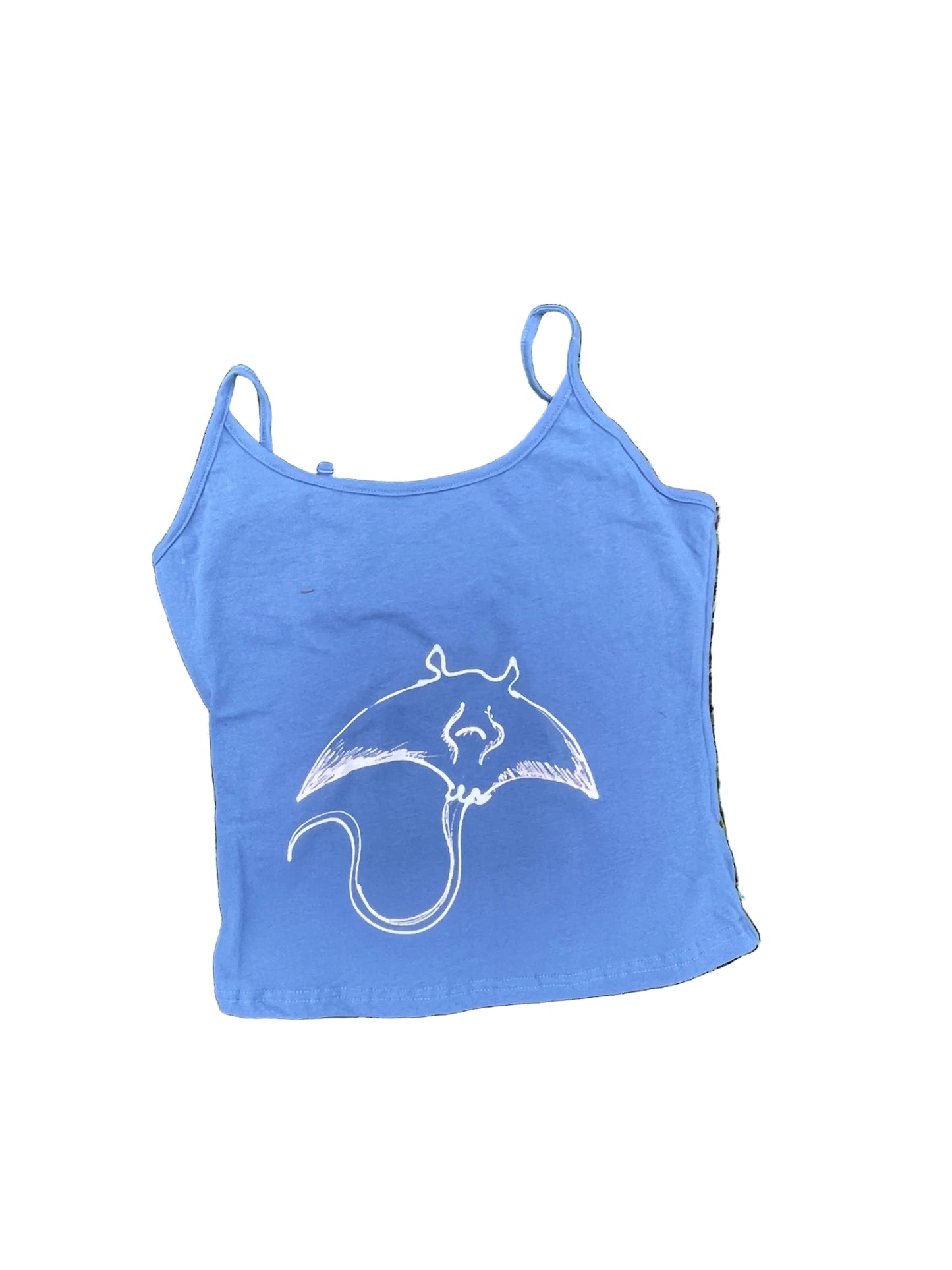 .Handpainted manta ray tank top