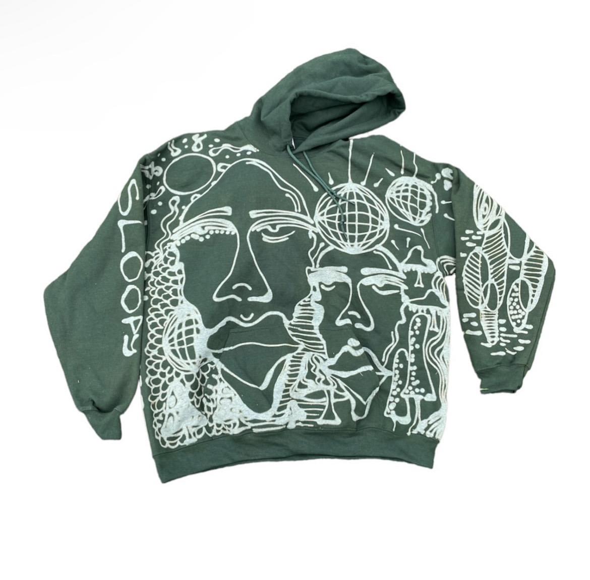 Funky one line disco faces hoodie