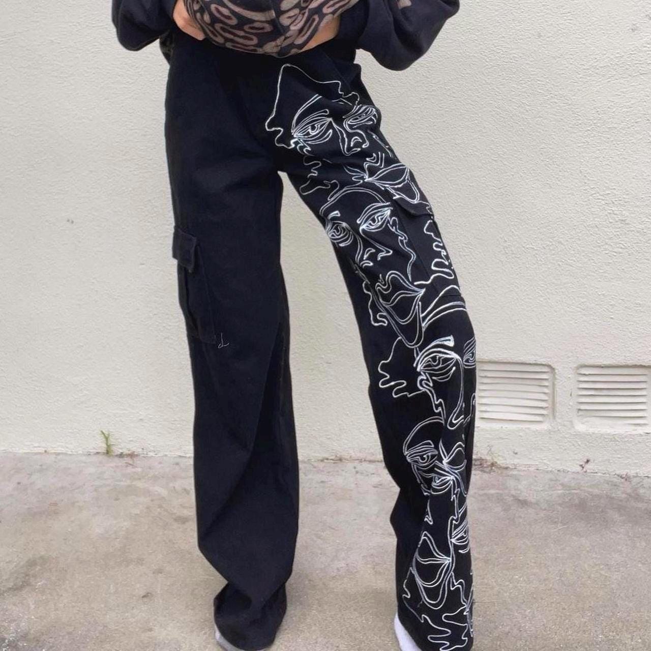 handpained custom carpenter pants