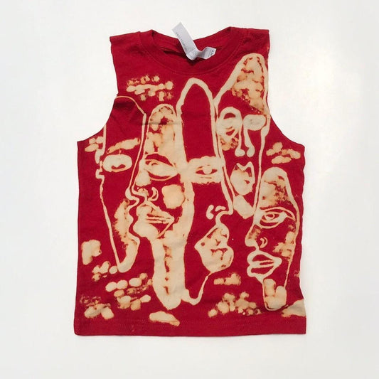 Abstract faces halter tank