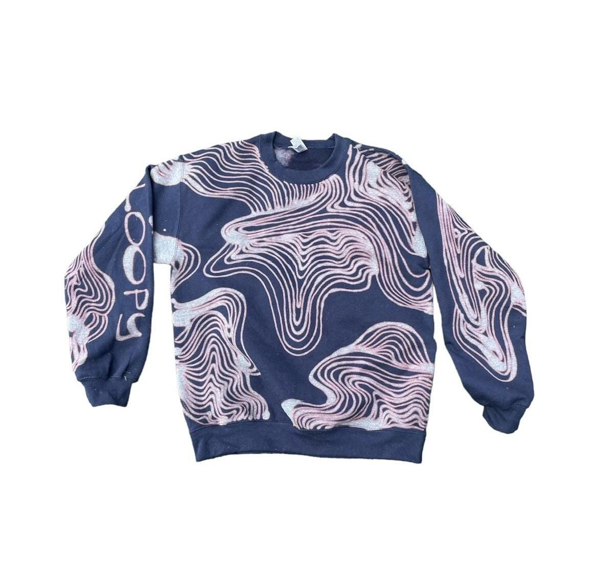 Psychedelic stripe Crewneck sweatshirt