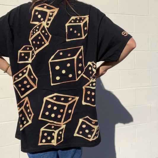 Trippy dice oversized tee
