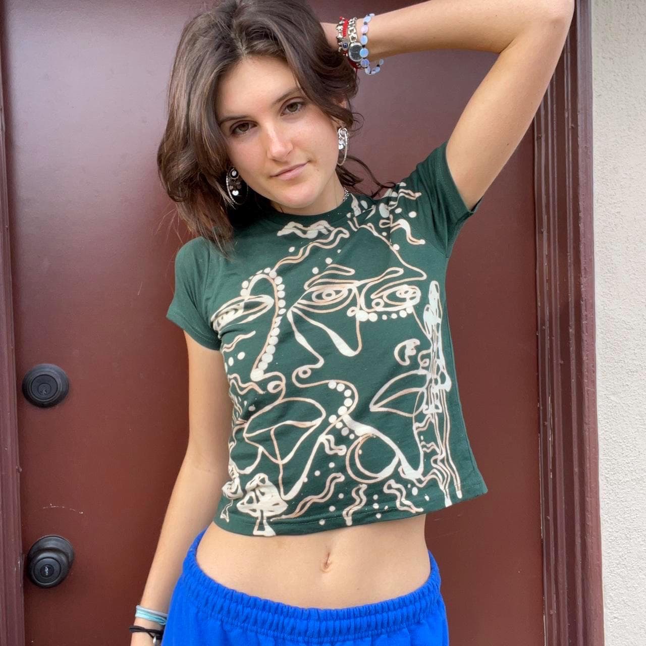 Patchwork patterns baby tee