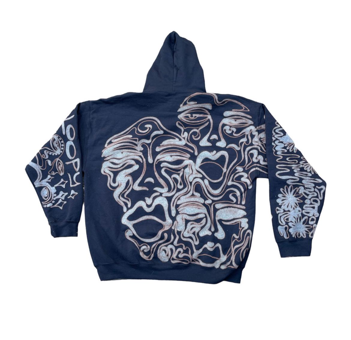 Street art style graphic oversized hoodie