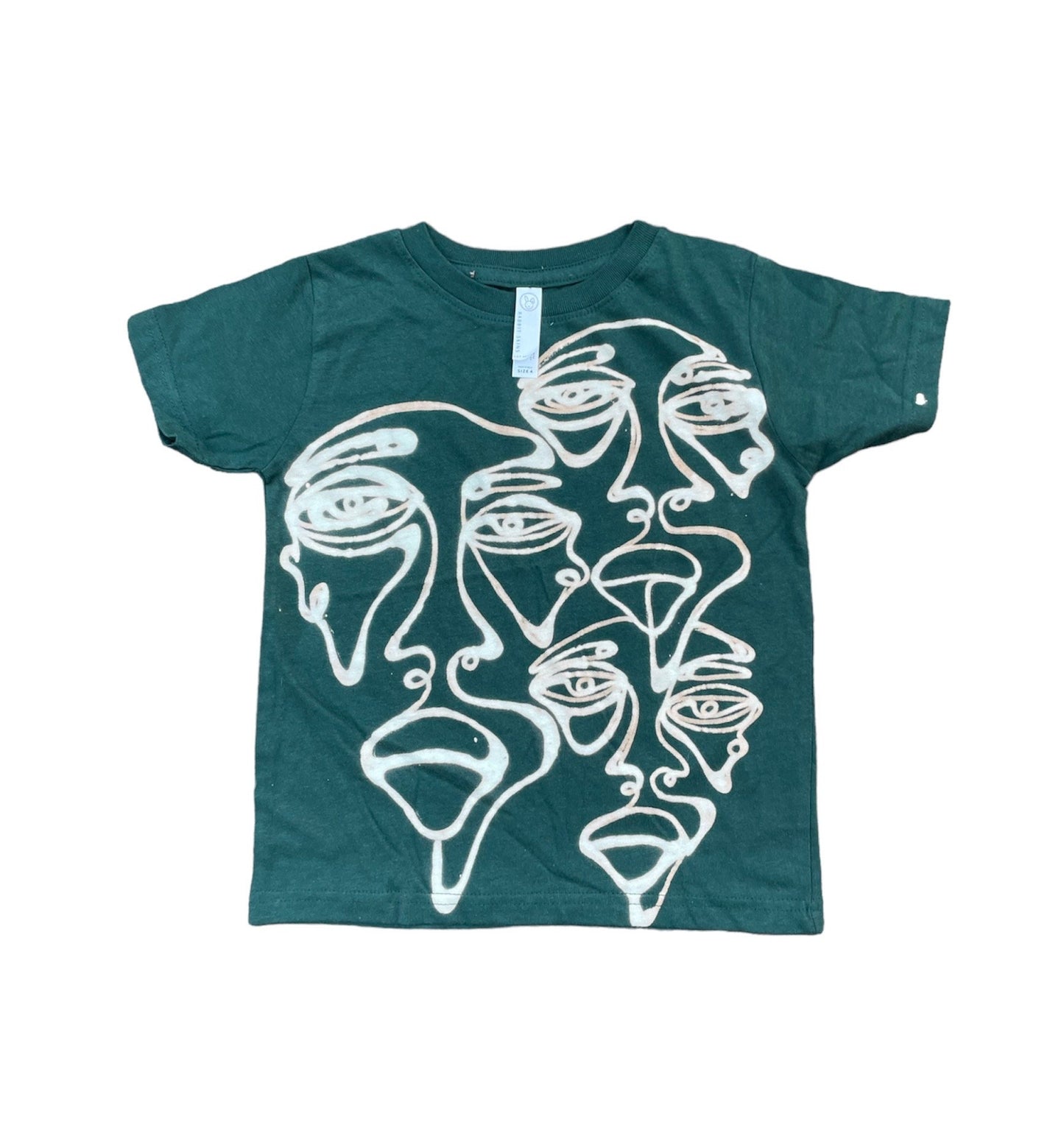 One line faces baby tee