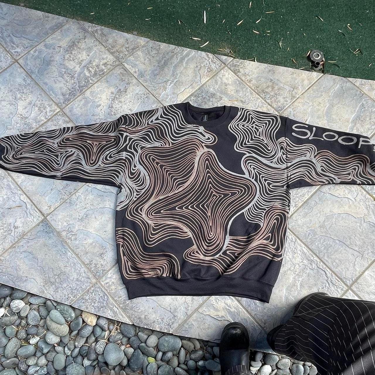 Psychedelic stripe Crewneck sweatshirt