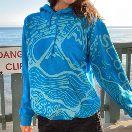 Starry night mountains and ocean sunset hoodie