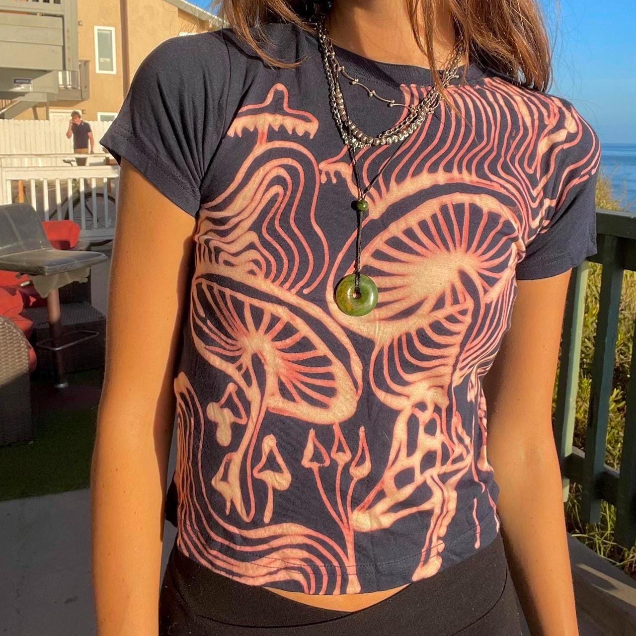 Spiral Mushroom clouds baby tee
