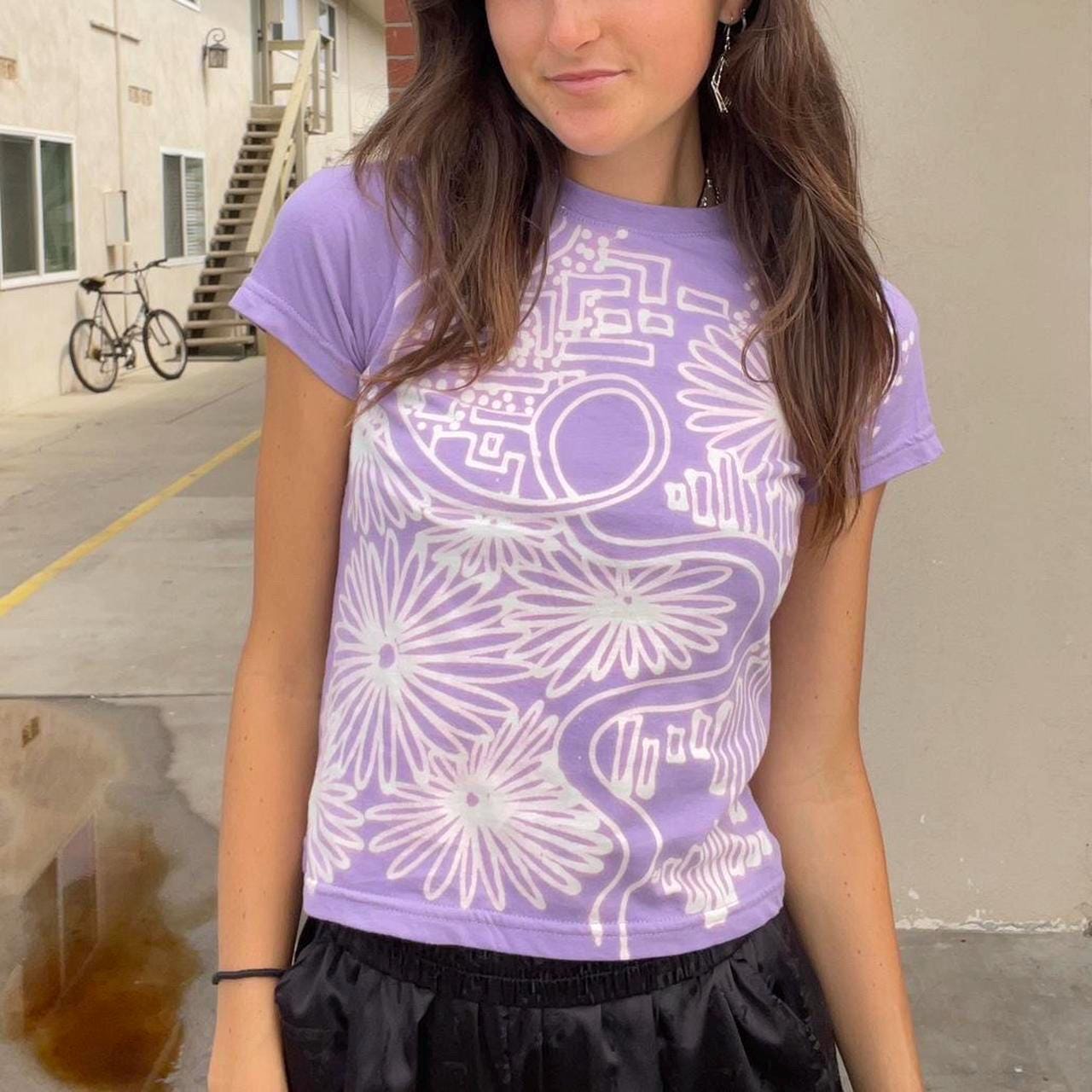 Abstract allover print baby tee