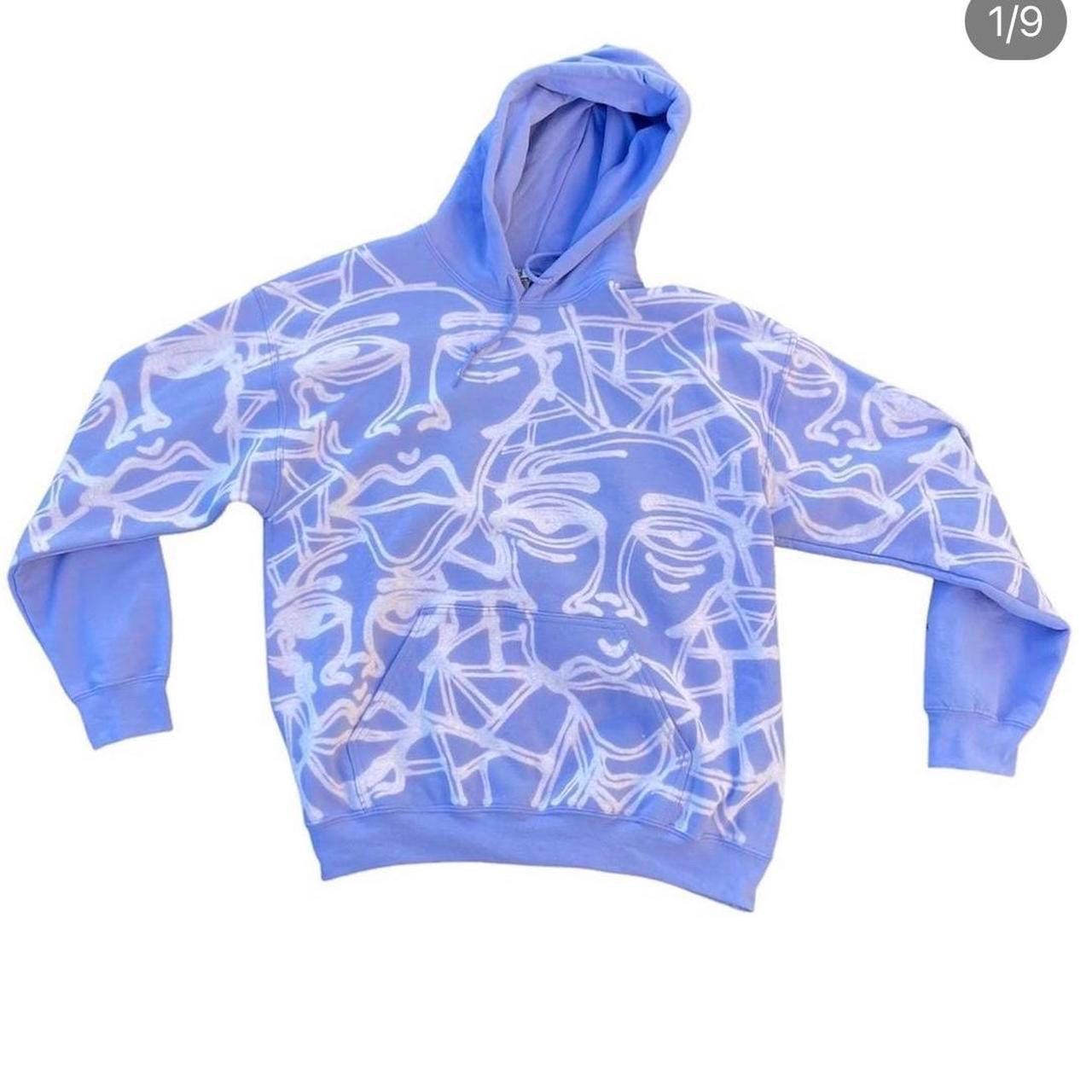 Stain glass fractal faces hoodie