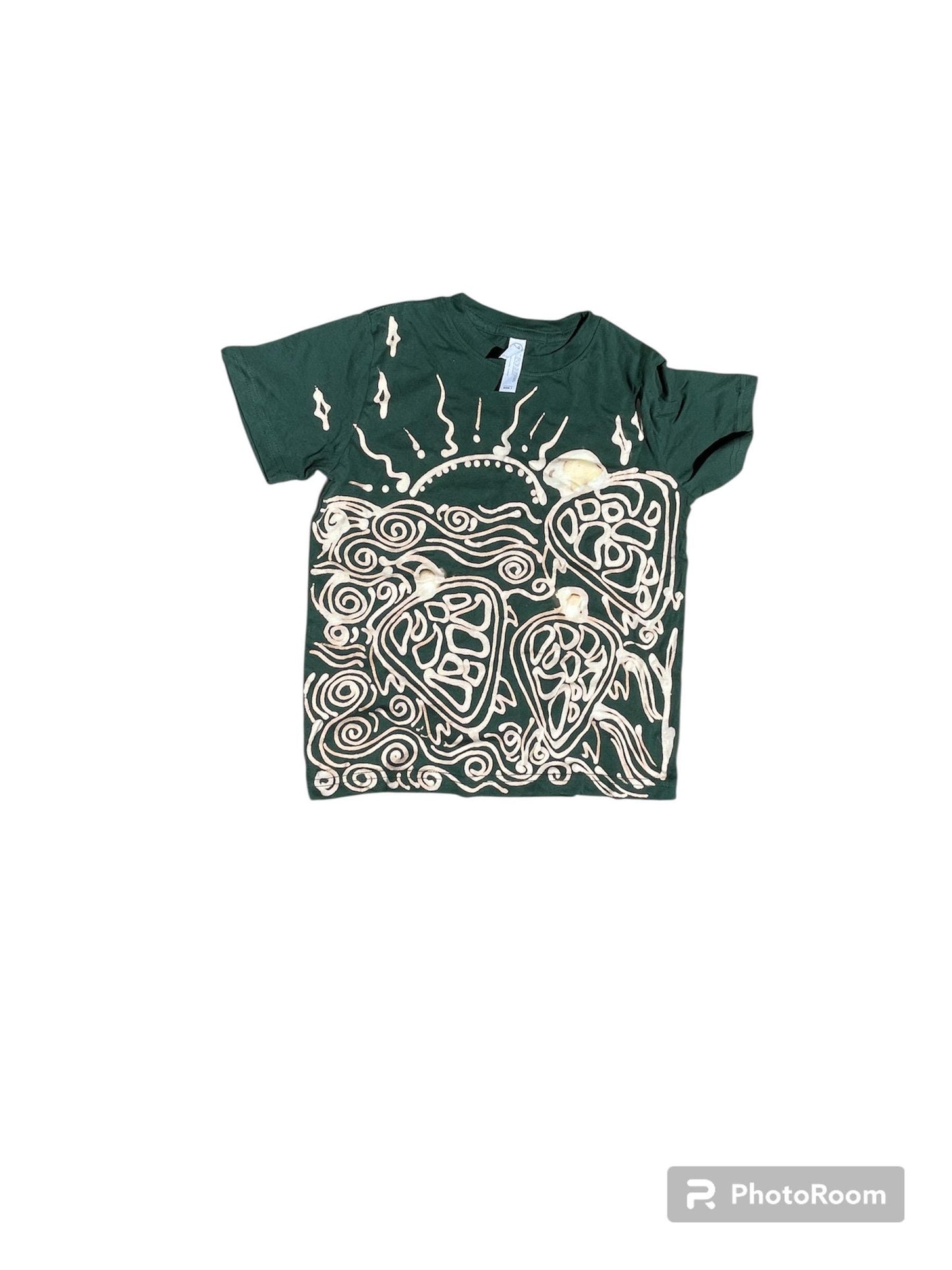 Abstract handpainted turtle baby tee