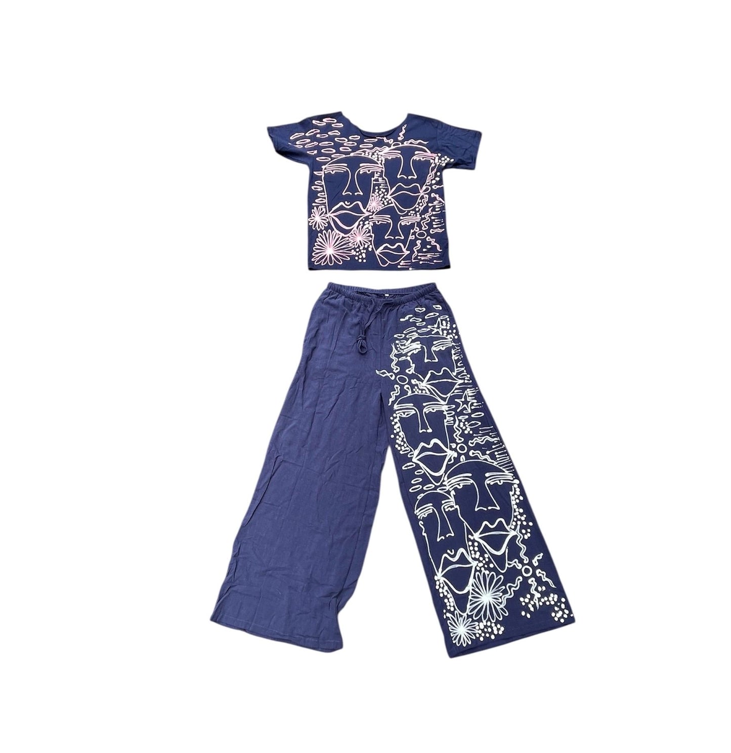 Funky handpainted linen set
