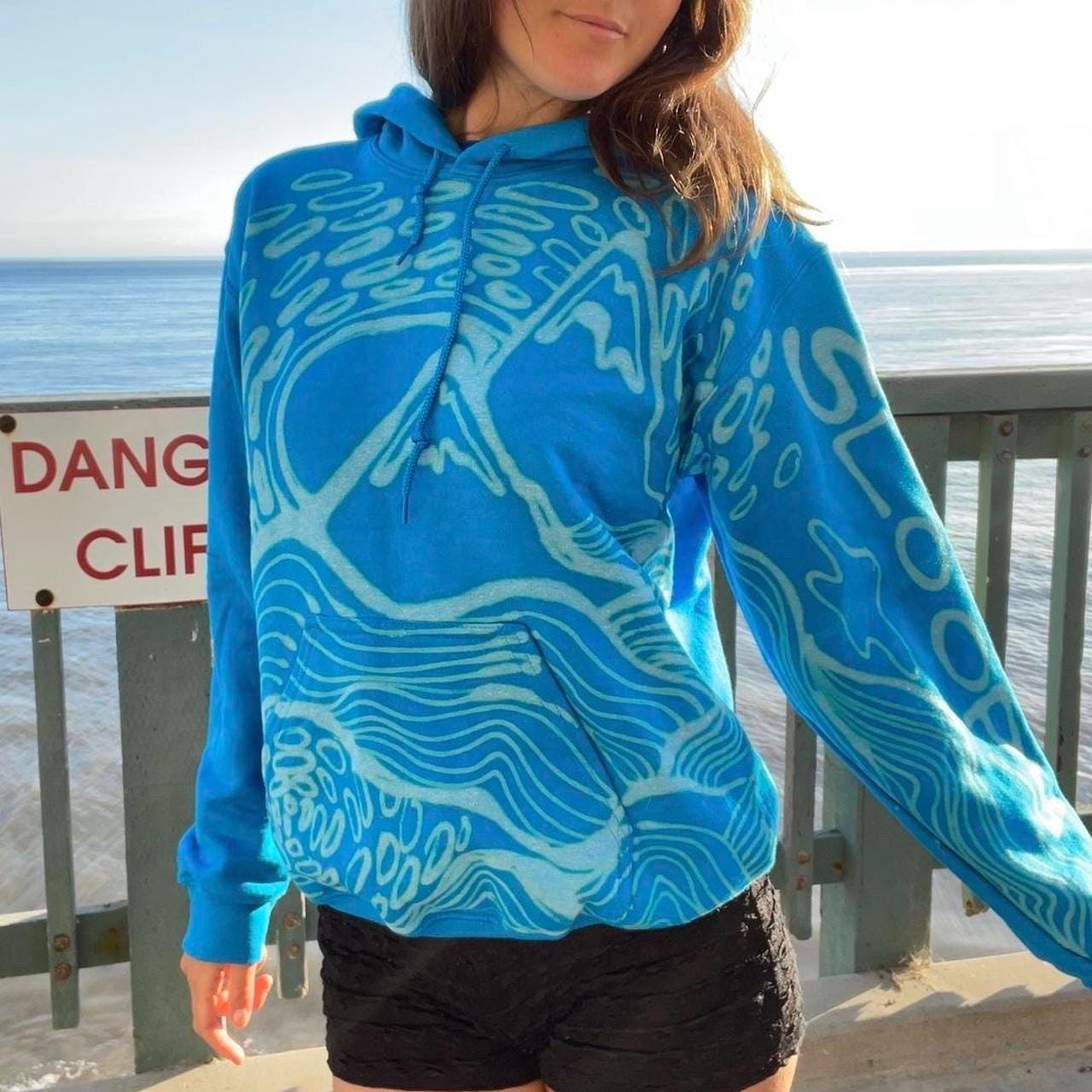 Starry night mountains and ocean sunset hoodie