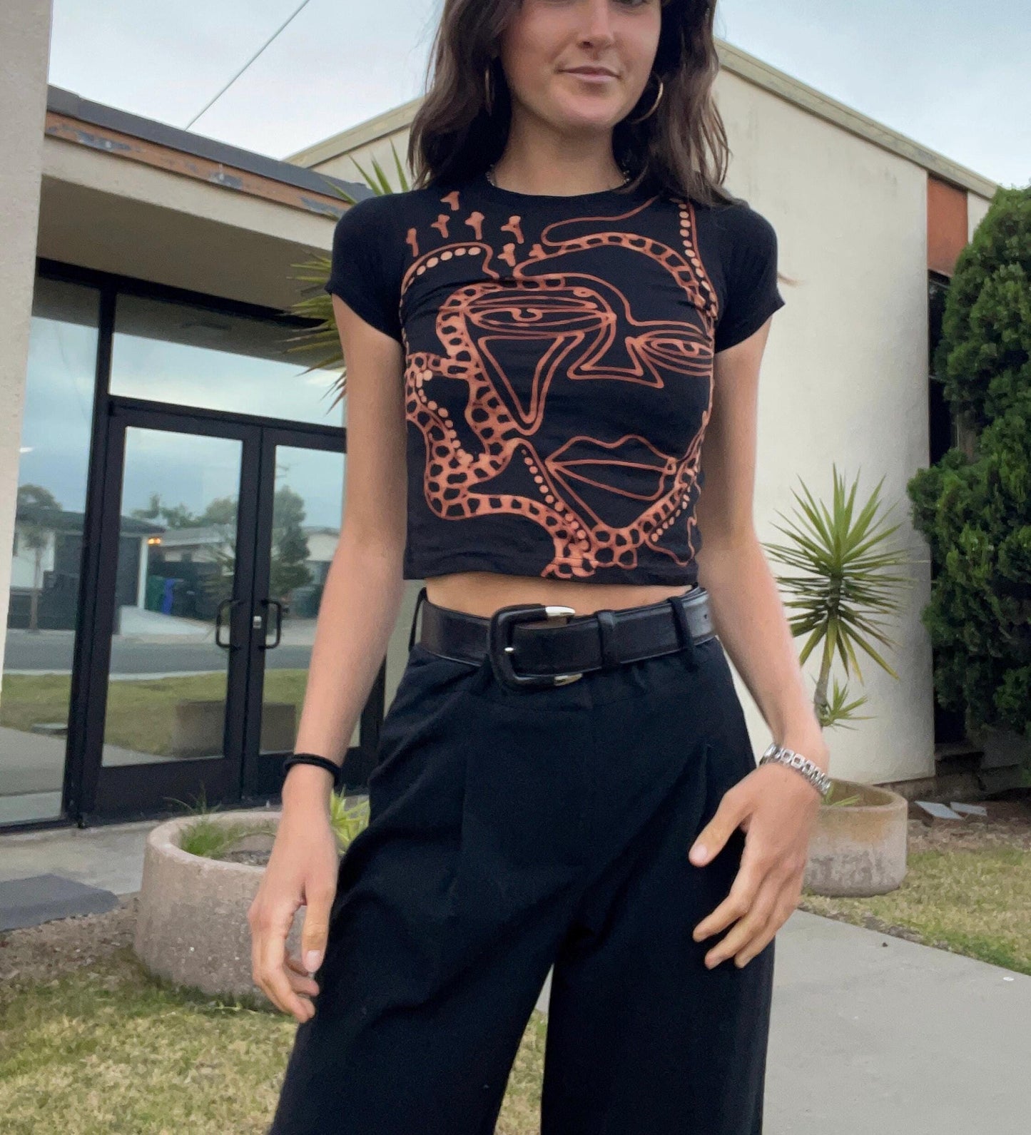 Abtract faces baby tees
