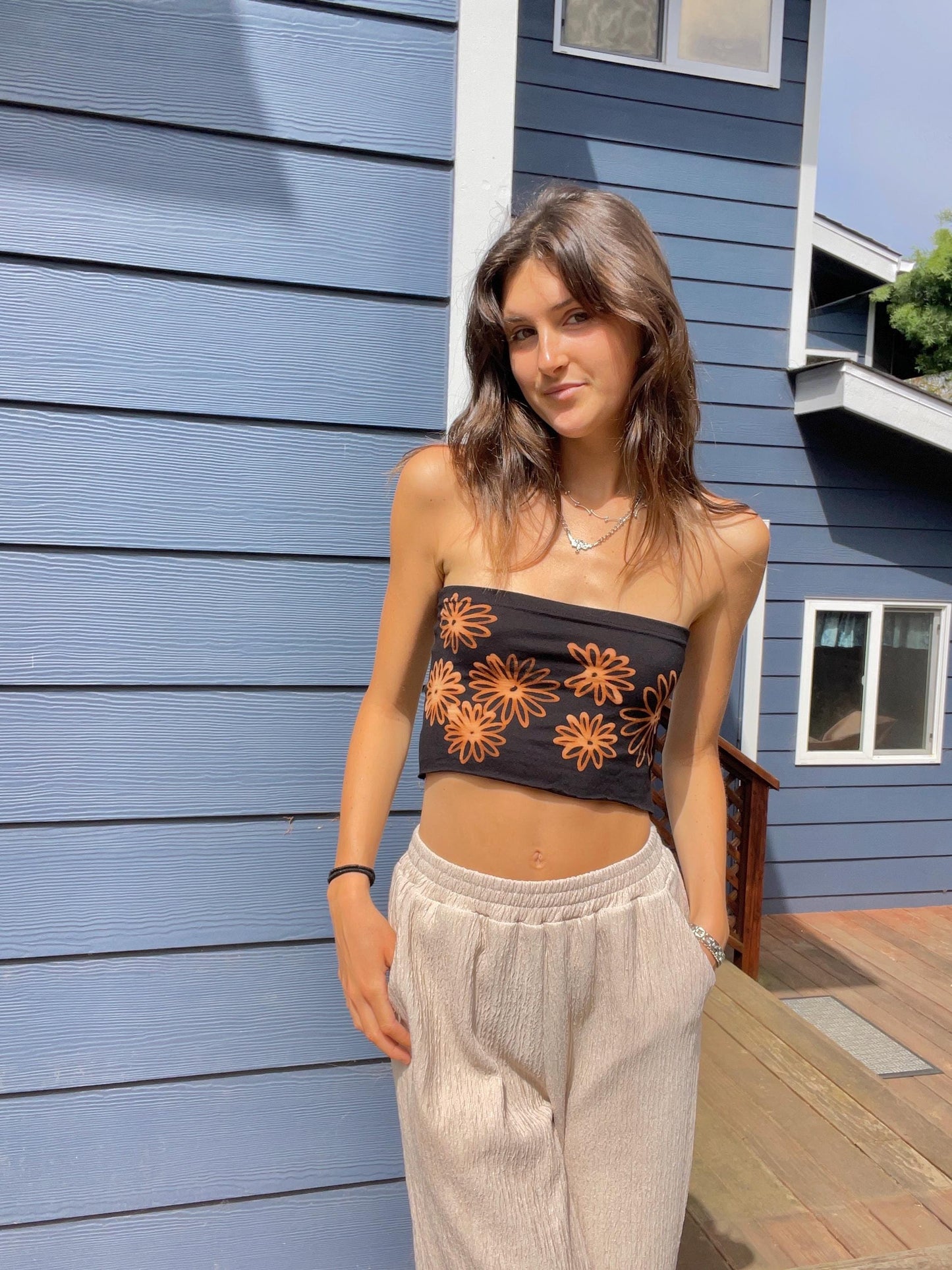 Floral tube top