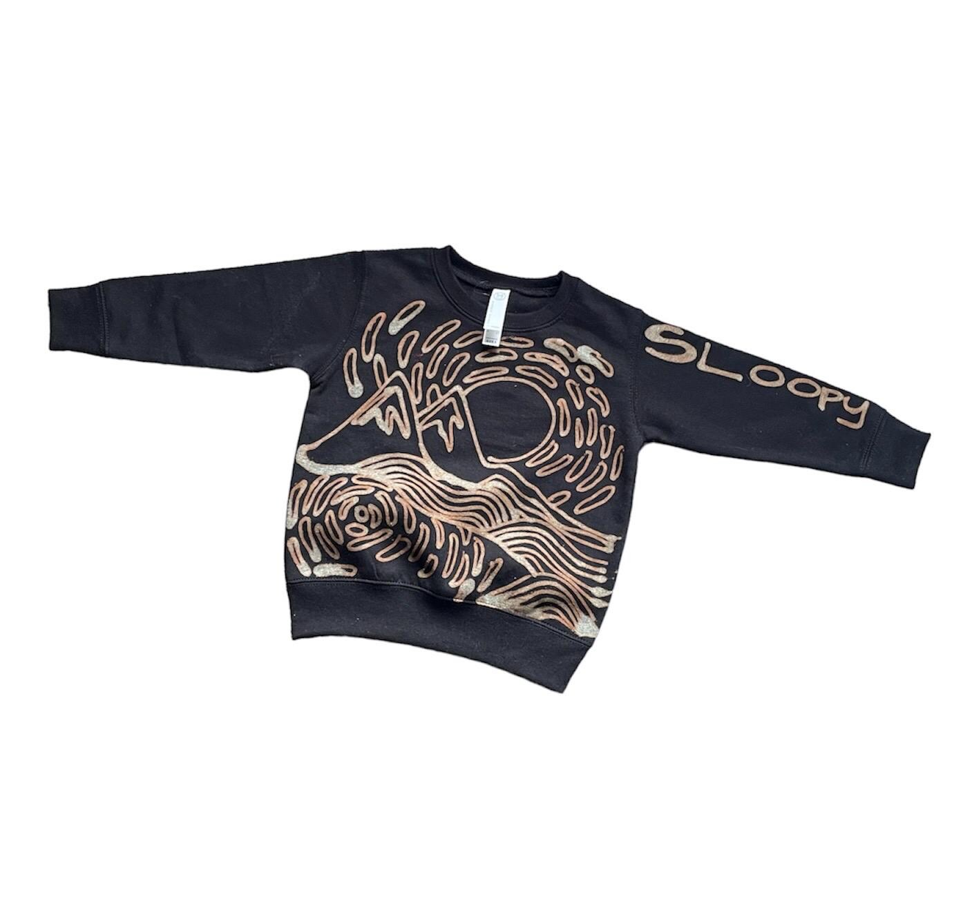 Psychedelic waves and sunset crewneck