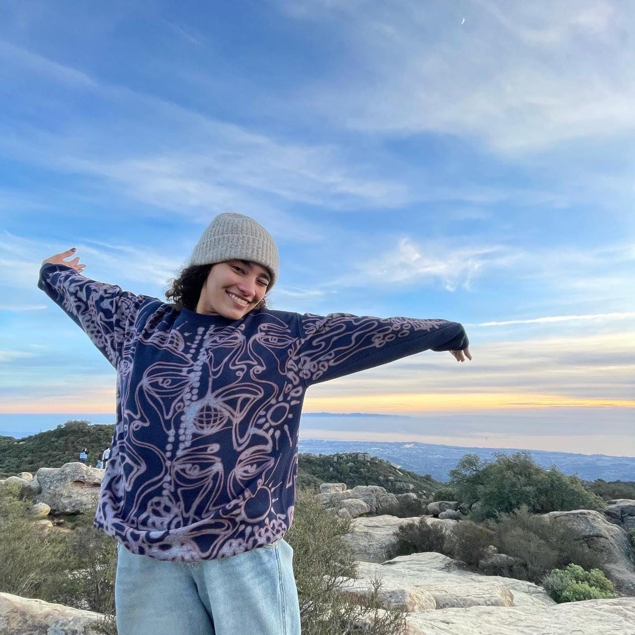 Crazy abstract crewneck