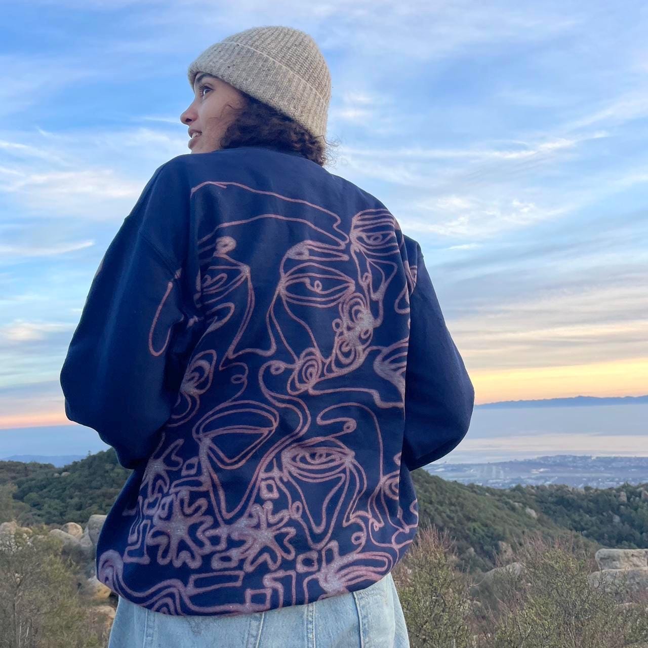 Crazy abstract crewneck