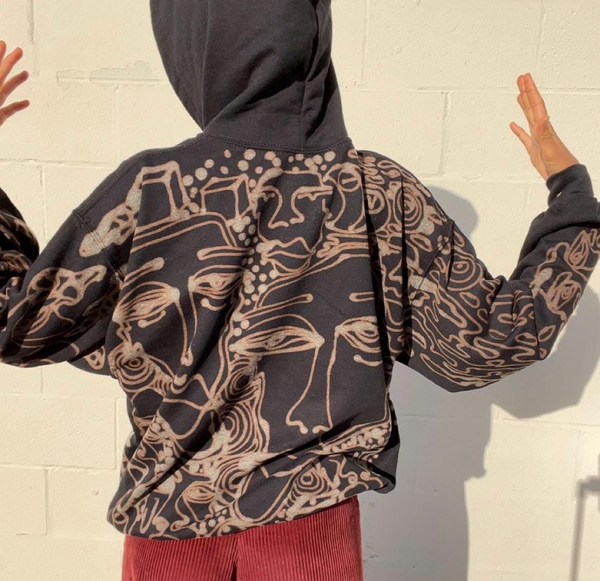 8 ball geometric abstract dice hoodie