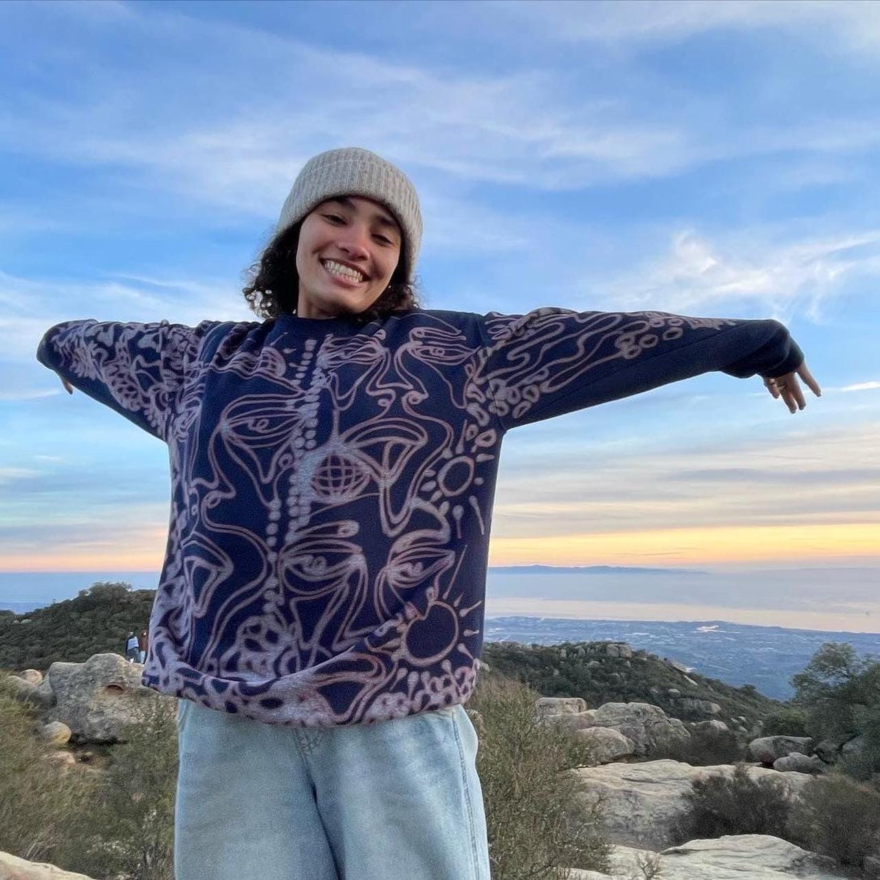 Crazy abstract crewneck