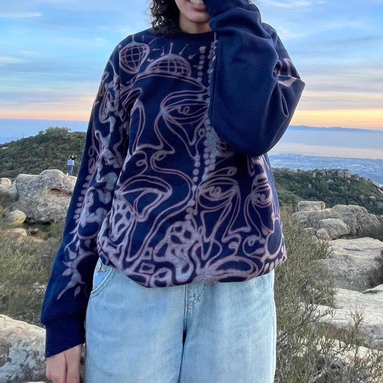 Crazy abstract crewneck